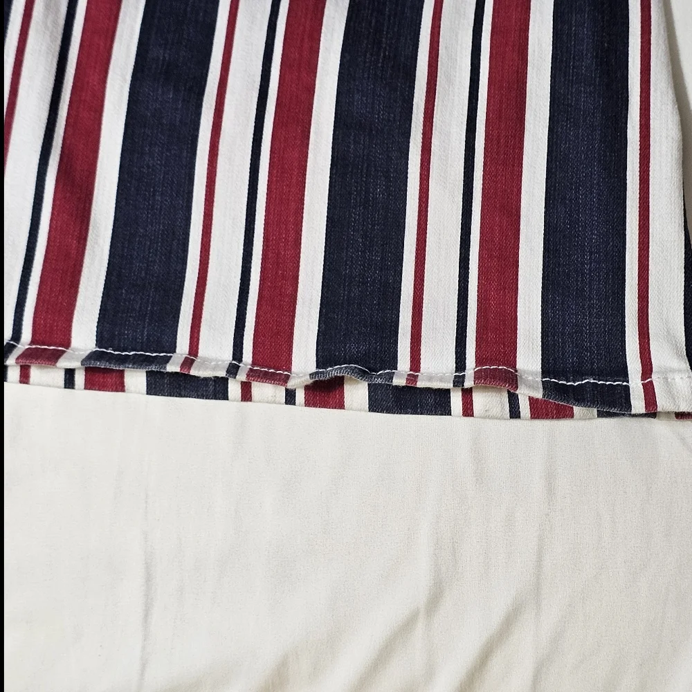 Shyanne Red and Blue Striped Pants
